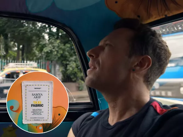 music video features chris martin seated at the back of the taxi designed by samya arif screengrab music video features chris martin seated at the back of the taxi designed by samya arif screengrab