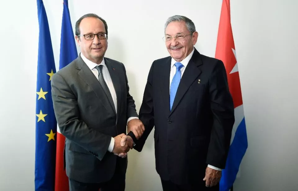 french president francois hollande meets with his cuban counterpart raul castro as part of the 70th un assembly on september 28 in new york photo afp french president francois hollande meets with his cuban counterpart raul castro as part of the 70th un assembly on september 28 in new york photo afp