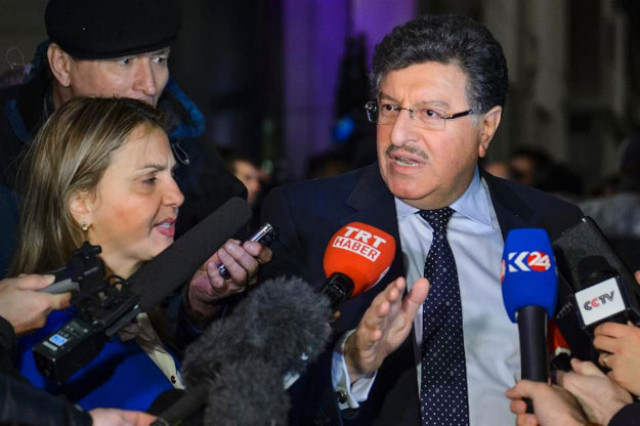high negotiations committee hnc spokesman salem al meslet speaks to the press upon his arrival on january 30 2016 in geneva photo afp high negotiations committee hnc spokesman salem al meslet speaks to the press upon his arrival on january 30 2016 in geneva photo afp