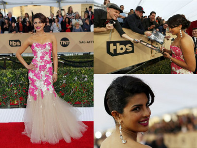 priyanka chopra turns heads on sag awards red carpet priyanka chopra turns heads on sag awards red carpet