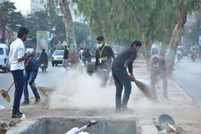 pick up your litter young individuals endeavour to clean up the city