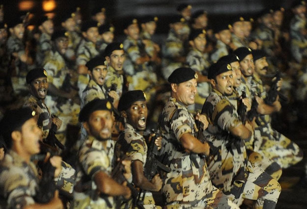 members of a saudi special police unit photo afp