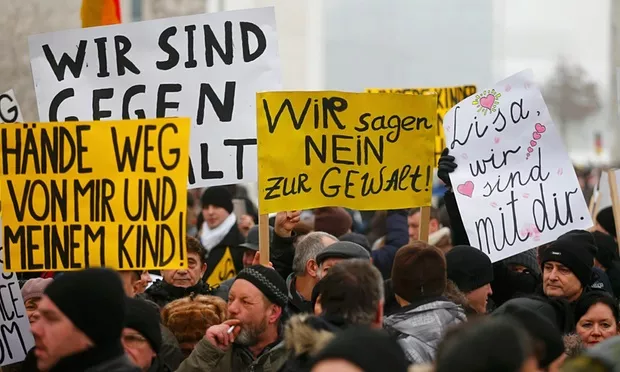 german russians protest in berlin against alleged sexual harassment by migrants photo reuters german russians protest in berlin against alleged sexual harassment by migrants photo reuters