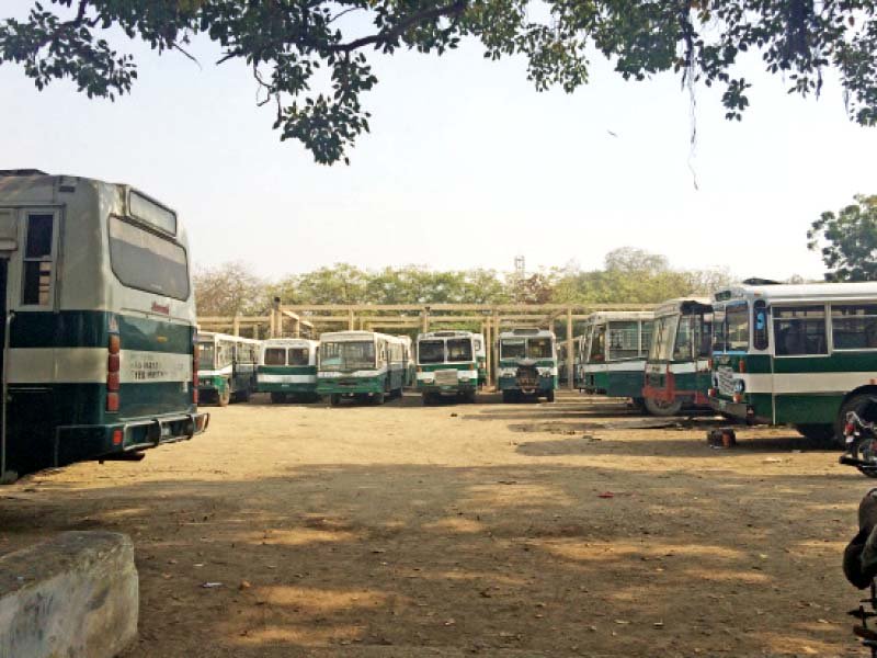 the fares of the university of karachi points bus service have increased in recent years much to the dismay of the students photo file