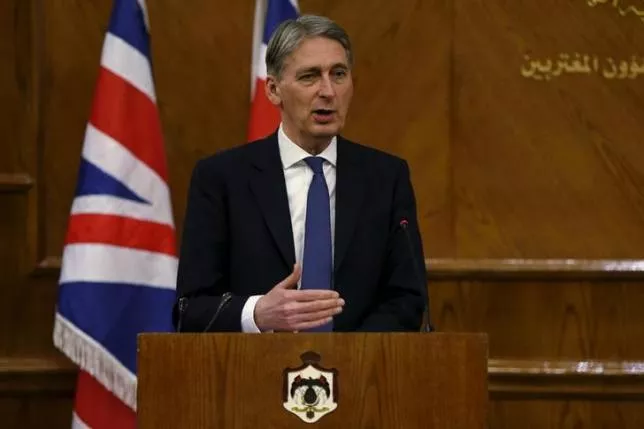 britain 039 s foreign secretary philip hammond speaks during a joint news conference with jordan 039 s foreign minister nasser judeh at the foreign ministry in amman jordan february 1 2016 photo reuters britain 039 s foreign secretary philip hammond speaks during a joint news conference with jordan 039 s foreign minister nasser judeh at the foreign ministry in amman jordan february 1 2016 photo reuters