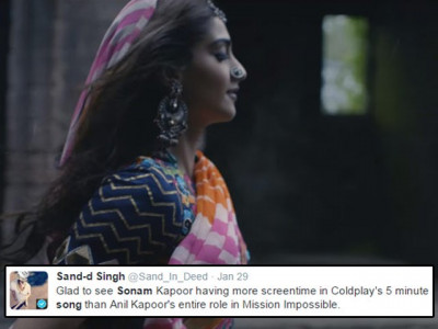 13 tweets that humorously sum up sonam s cameo in coldplay s new song 13 tweets that humorously sum up sonam s cameo in coldplay s new song