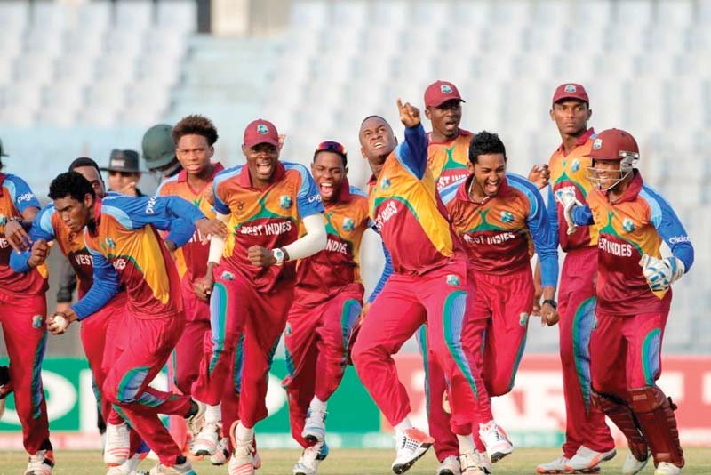 west indies made the quarter finals by mankading non striker ngarava in the last over in a tense finish in chittagong photo courtesy icc