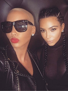 kim kardashian clicks selfie with amber rose
