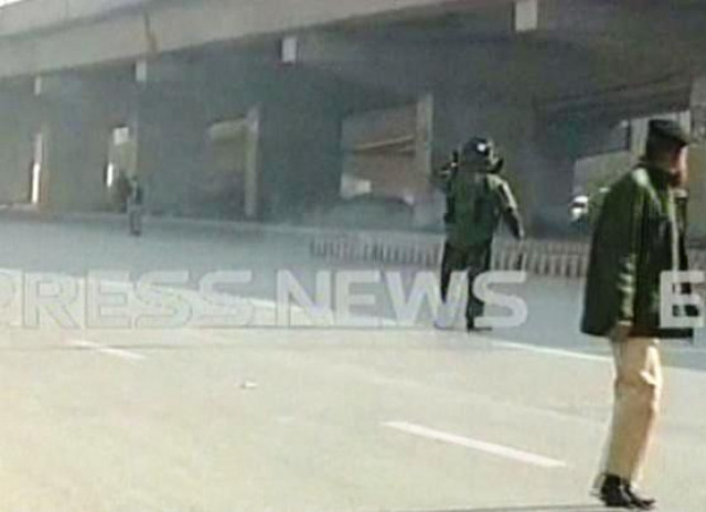 both the bombs were planted on footpaths camouflaged among the blocks photo express file both the bombs were planted on footpaths camouflaged among the blocks photo express file