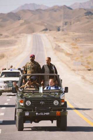 coas raheel sharif is seen driving pm nawaz sharif on the newly constructed patch of cpec photo ispr coas raheel sharif is seen driving pm nawaz sharif on the newly constructed patch of cpec photo ispr