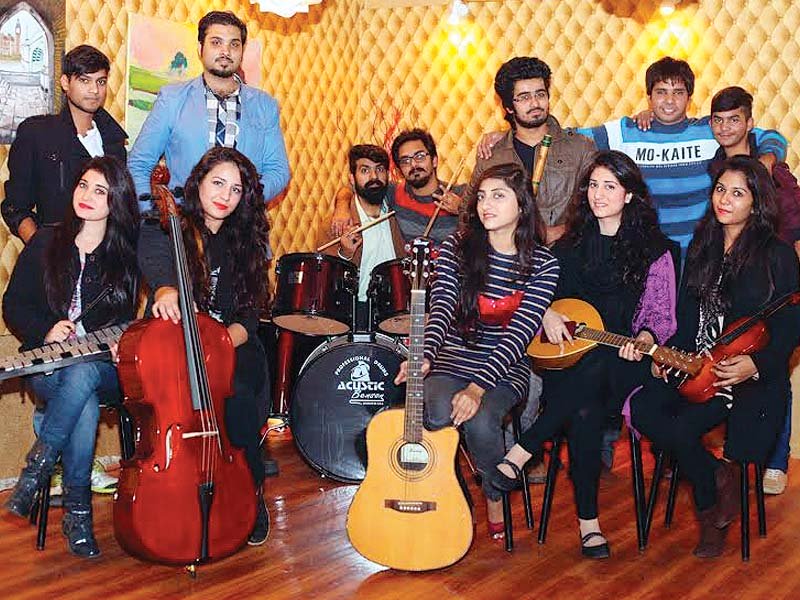 the team behind alhamra unplugged during the rehearsals of a live session photo file