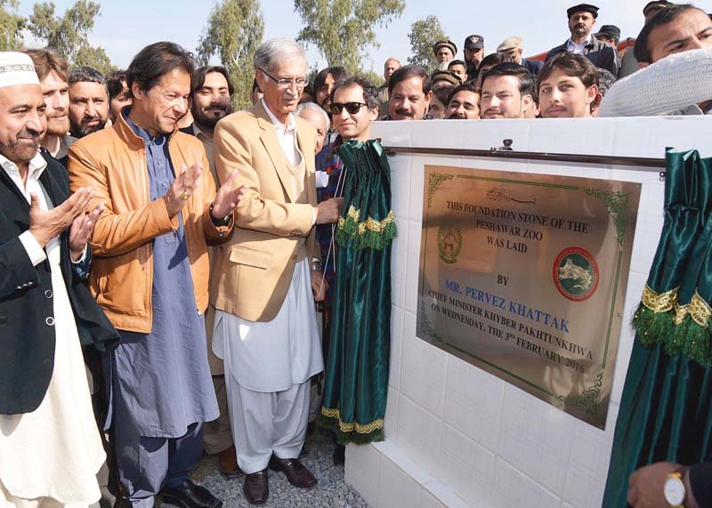 imran lays foundation stone for first ever zoo in peshawar