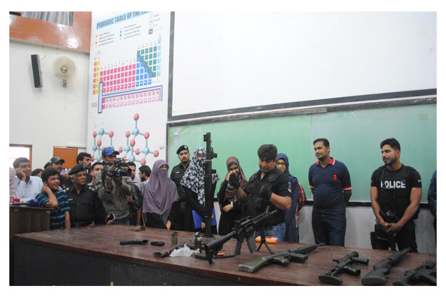 seminar on security threats facing university of karachi held in collaboration with sindh police photo nni