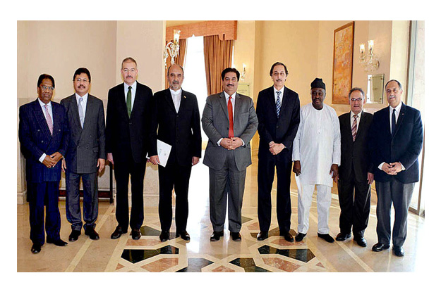 federal commerce minister khurram dastgir khan with the ambassadors of d 8 countries photo app