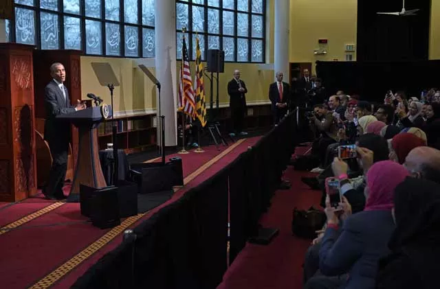 us president barack obama speaks at the islamic society of baltimore february 3 2016 in windsor mill maryland photo afp us president barack obama speaks at the islamic society of baltimore february 3 2016 in windsor mill maryland photo afp