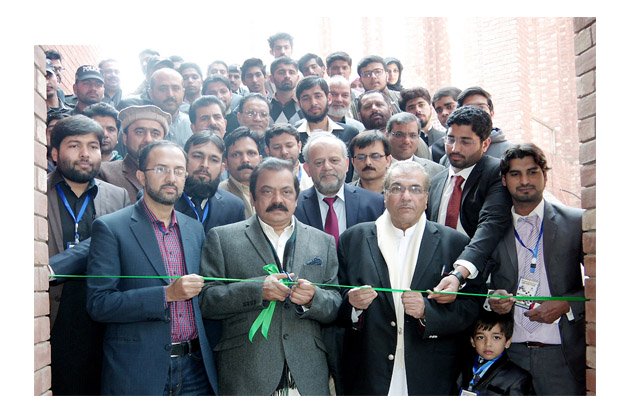 punjab law minister rana sanaullah seen inaugurating the exhibition photo nni