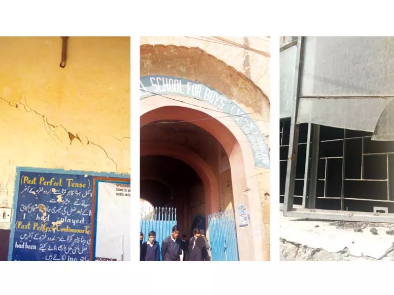 the buildings are at risk in case of an earthquake or heavy rain as cracked walls could easily cave in photo express the buildings are at risk in case of an earthquake or heavy rain as cracked walls could easily cave in photo express