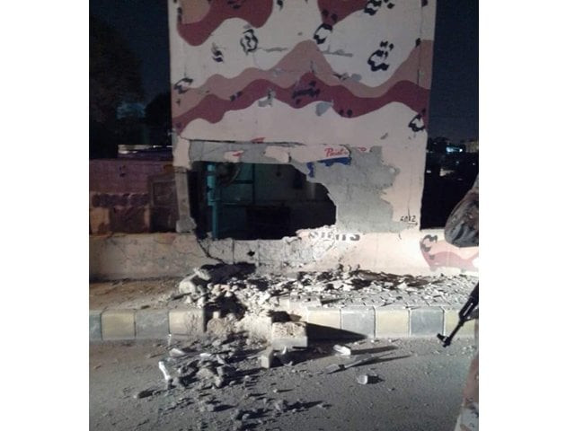 picture shows partially destroyed wall of the rangers check post photo twitter picture shows partially destroyed wall of the rangers check post photo twitter