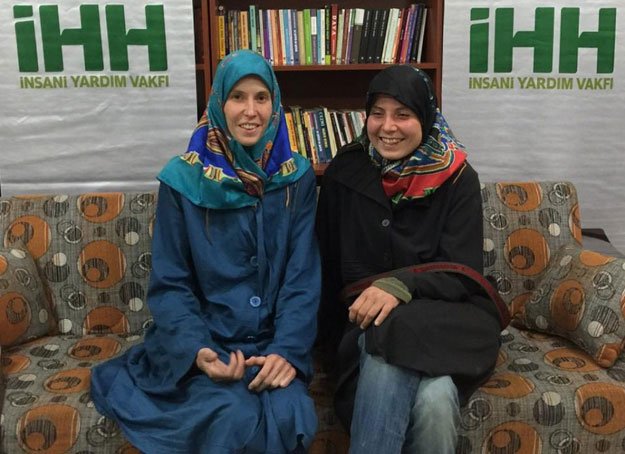 antonie chrastecka l and hana humpalova who were kidnapped in pakistan in 2013 pose after being rescued in eastern turkey on march 27 2015 photo afp