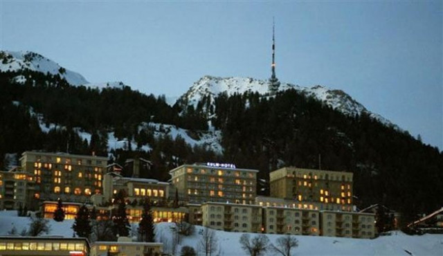 a night view shows the kulm hotel in the swiss mountain resort of st moritz reuters