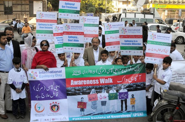 the pakistan society of neurology psn arranged an awareness walk outside karachi press club photo online