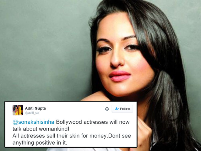 Bollyyood Porn Videos Sonaxi Sinha - Sonakshi Sinha shuts down guy who wanted to see her in a bikini