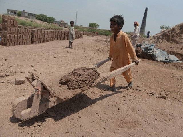 the chief minister expressed anger on seeing a 13 year old boy working at one of the kilns photo afp