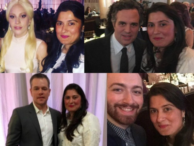 sharmeen obaid chinoy mingles with hollywood bigwigs at oscar luncheon