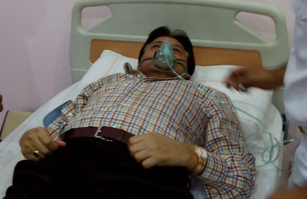 parvez musharraf in hospital on tursday photo twitter mansoor ali