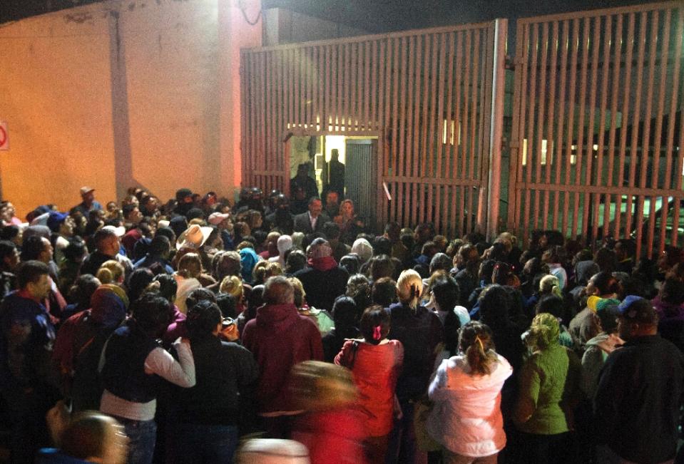 relatives of inmates gather outside the topo chico prison in the northern city of monterrey in mexico where according to local media at least 52 people died in a prison riot on february 11 2016 photo afp