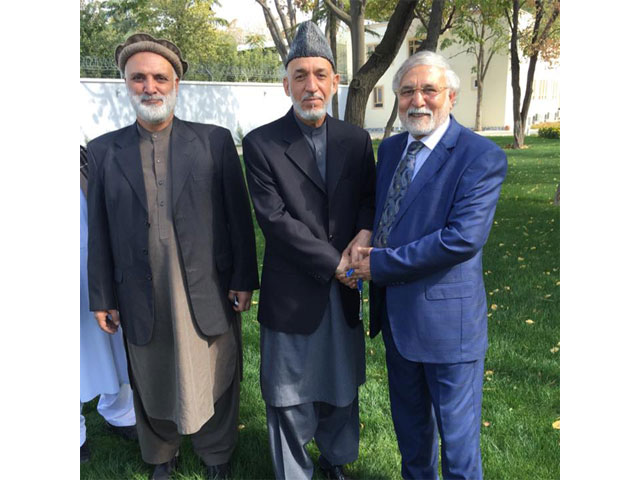 r l sayed fazalullah wahidi with former afghan president hamid karzai photo facebook