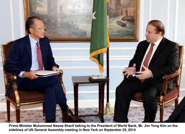 in this file photo prime minister nawaz sharif r and world bank president jim yong kim in a meeting in new york photo pid in this file photo prime minister nawaz sharif r and world bank president jim yong kim in a meeting in new york photo pid