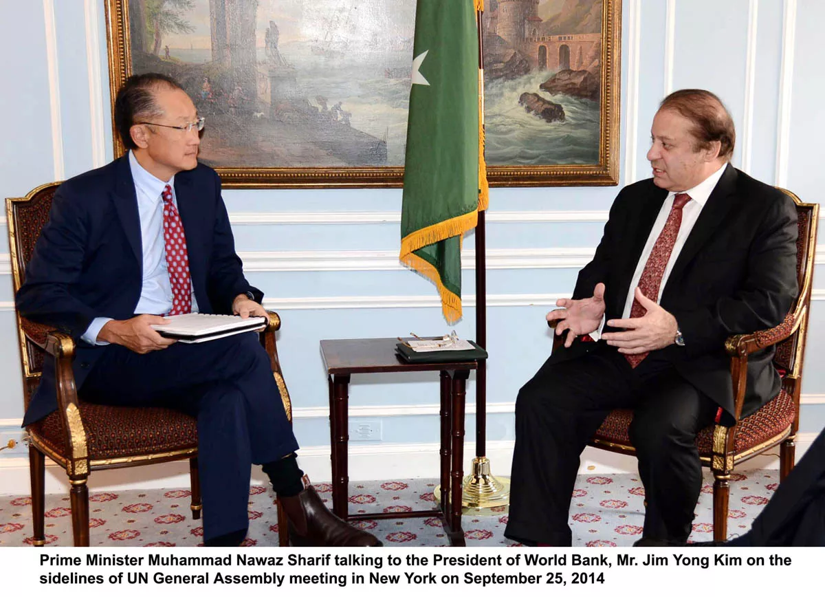 in this file photo prime minister nawaz sharif r and world bank president jim yong kim in a meeting in new york photo pid in this file photo prime minister nawaz sharif r and world bank president jim yong kim in a meeting in new york photo pid