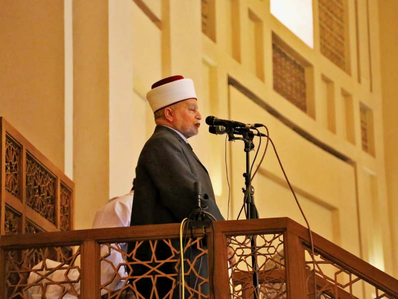 the grand mufti delivers his sermon photo pr