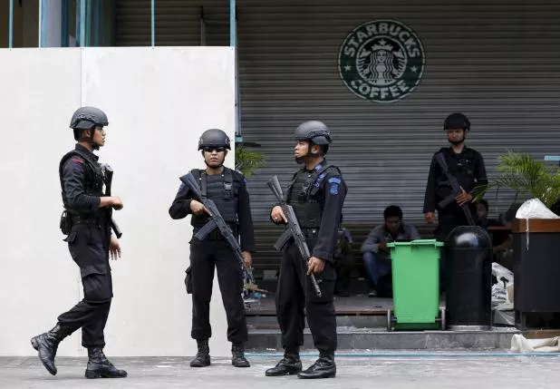 indonesian police stand guard at the site of a militant attack in central jakarta indonesia in this january 16 2016 file photo photo reuters indonesian police stand guard at the site of a militant attack in central jakarta indonesia in this january 16 2016 file photo photo reuters