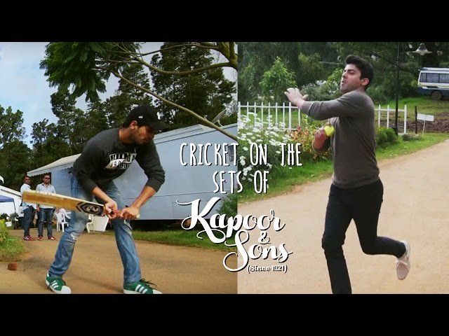 pakistani heartthrob and his 039 kapoor amp sons 039 costar sidharth take to the field to show their cricket prowess photo youtube