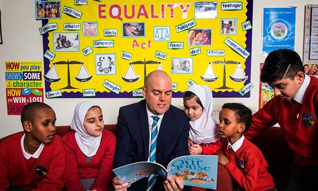 parents teachers and governors at parkfield school birmingham support andrew moffat s work on creating a community where everyone is accepted photograph david sillitoe guardian