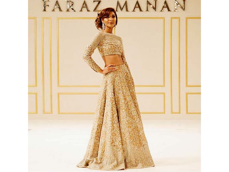 kiran malik poses at a fashion showcase for designer faraz manan photo file