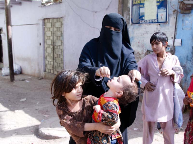 pakistan and afghanistan are the only countries in the world whose citizens are still suffering from polio vaccination drives are ongoing and the government is making a concentrated effort to eradicate the virus photo aysha saleem express