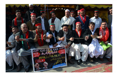 wanting a merger fata political alliance sit in continues for third consecutive day