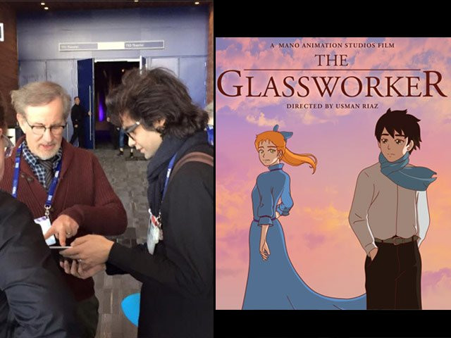 pakistani musician bonded with oscar winning filmmaker at ted 2016 photo file pakistani musician bonded with oscar winning filmmaker at ted 2016 photo file