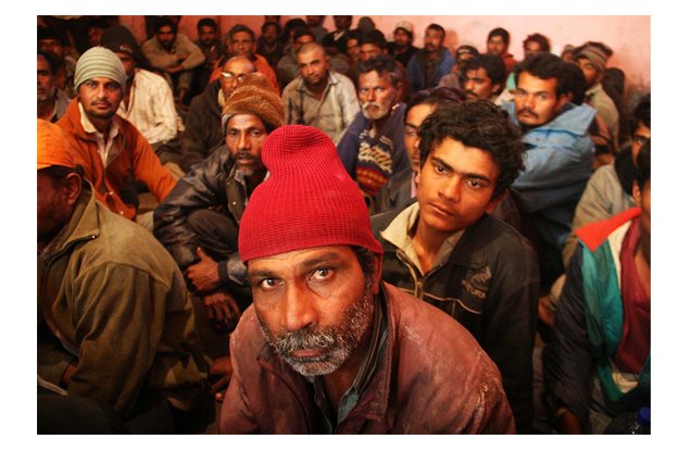 indian fishermen are seen under the custodu of docks police after pakistan maritime security arrested them photo online