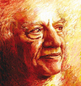 faiz on the doorsill of anis dabeer