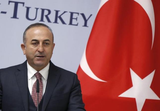 turkey 039 s foreign minister mevlut cavusoglu speaks during a news briefing in tbilisi georgia february 19 2016 photo reuters