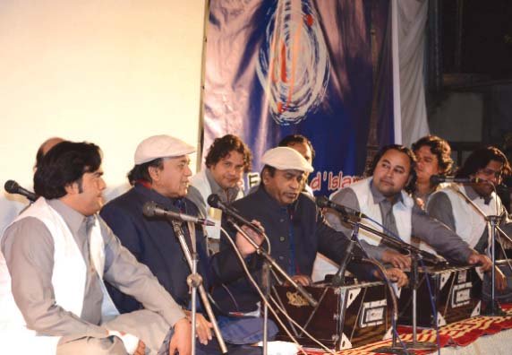 mehr and sher ali qawwal ensemble perform at the event photo express