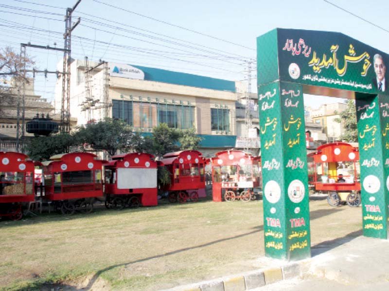 the pushcarts were given away as a pilot project photo abid nawaz express