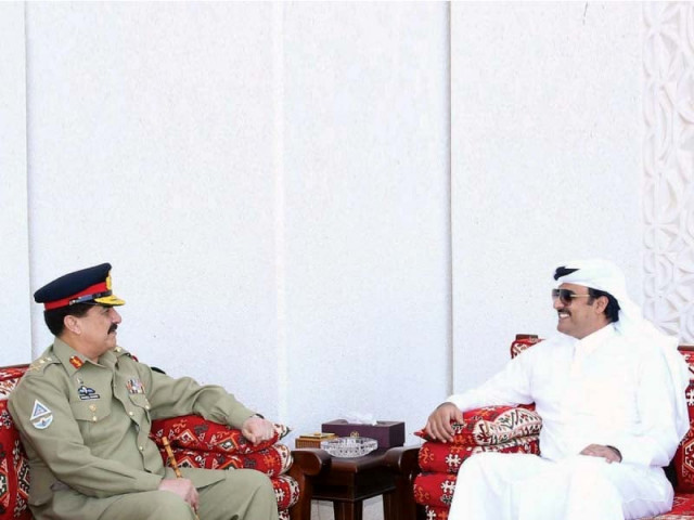 gen raheel talks with qatari emir sheikh tamim bin hamad al thani photo inp gen raheel talks with qatari emir sheikh tamim bin hamad al thani photo inp