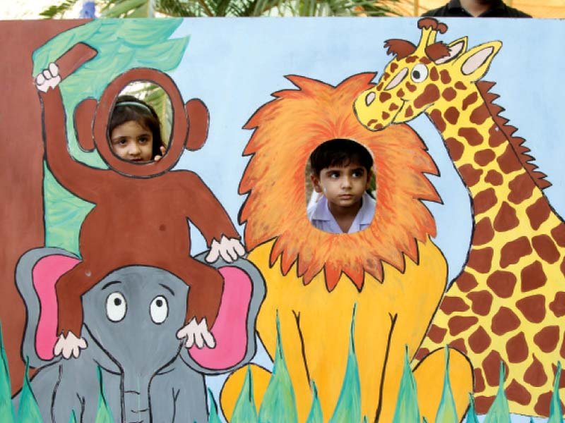 over 25 stalls featuring various games and activities were set up in the mughal bagh of the zoo photos aysha saleem express