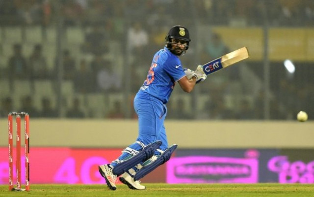 indian cricketer rohit sharma plays a shot during a twenty20 cricket match against bangladesh in dhaka on february 24 2016 photo afp indian cricketer rohit sharma plays a shot during a twenty20 cricket match against bangladesh in dhaka on february 24 2016 photo afp