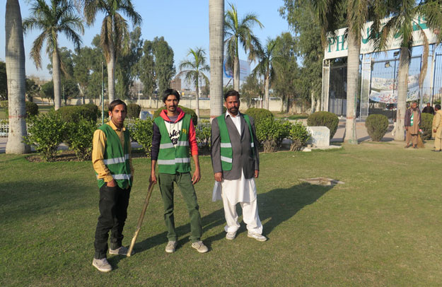 these guards patrol a park in the pakistani city of gujranwala to make sure there 039 s no sexual harassment of women from left mohammed sayed mohammed faisal and amir hussein photo philip reeves npr